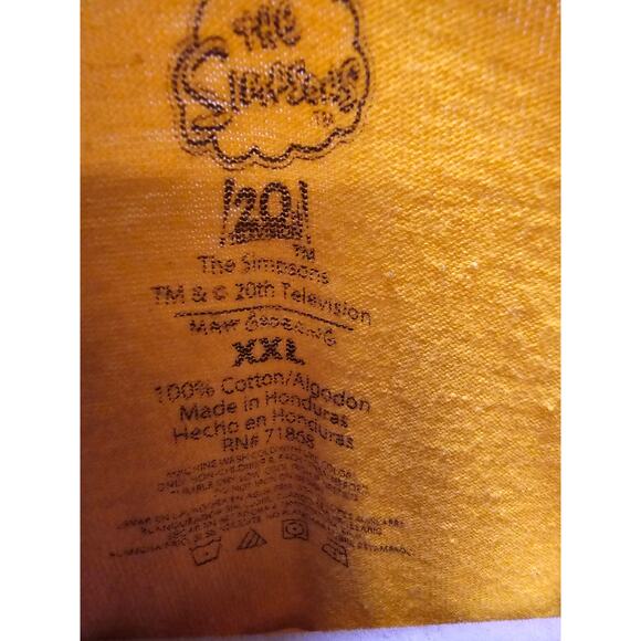 The Simpsons Bart Simpson Aye Carumba! Yellow graphic short sleeve t-shirt XXL - Picture 2 of 7